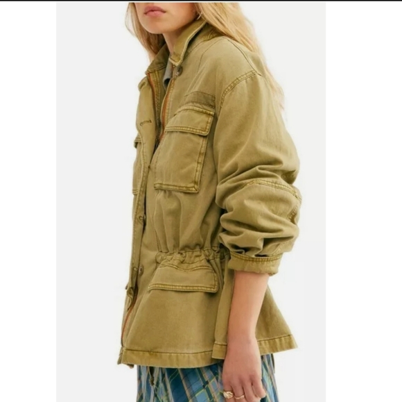 Free People Women's Army Military Jacket Sz,M - Picture 2 of 12